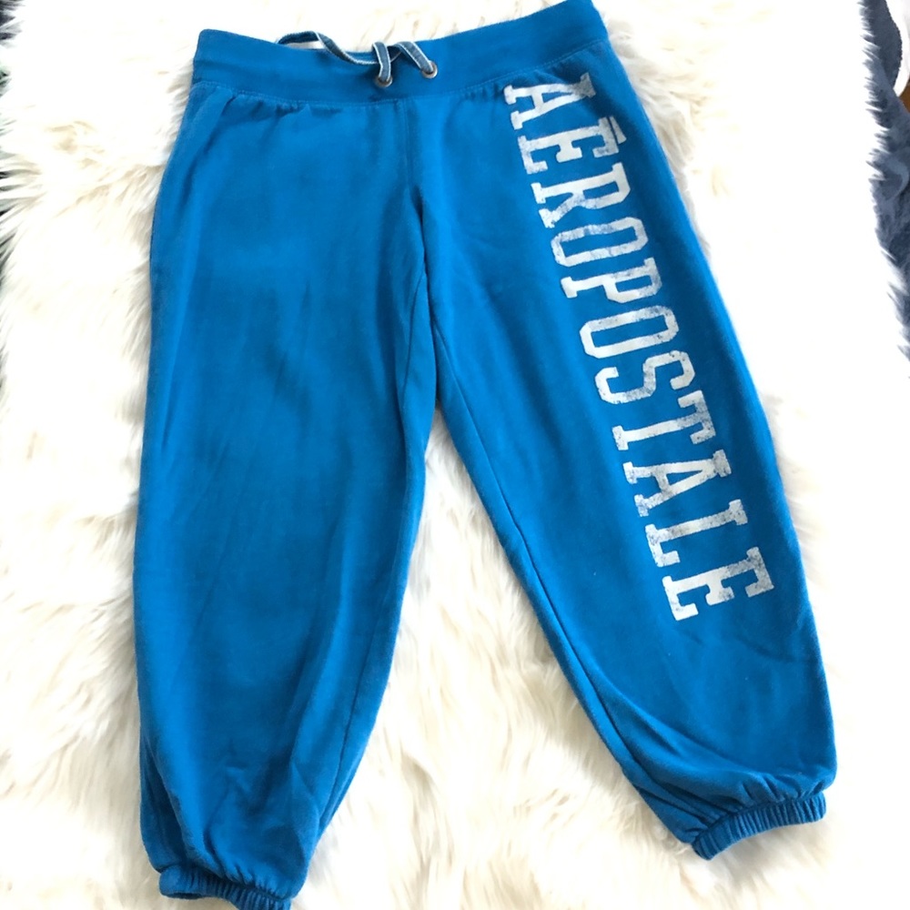 Aeropostale blue cropped jogger